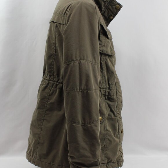 BCBGeneration‎ Coat Olive Color with Quilted Lining Size M - Picture 5 of 12